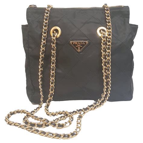 prada shoulder bag chain|prada nylon drawstring bag.